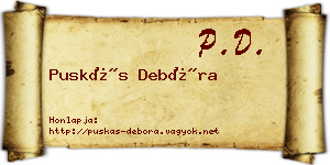 Puskás Debóra névjegykártya